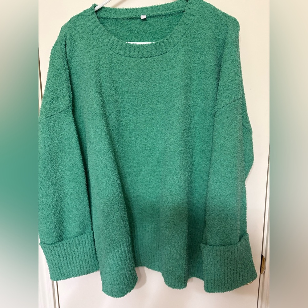 Green Textured Sweater